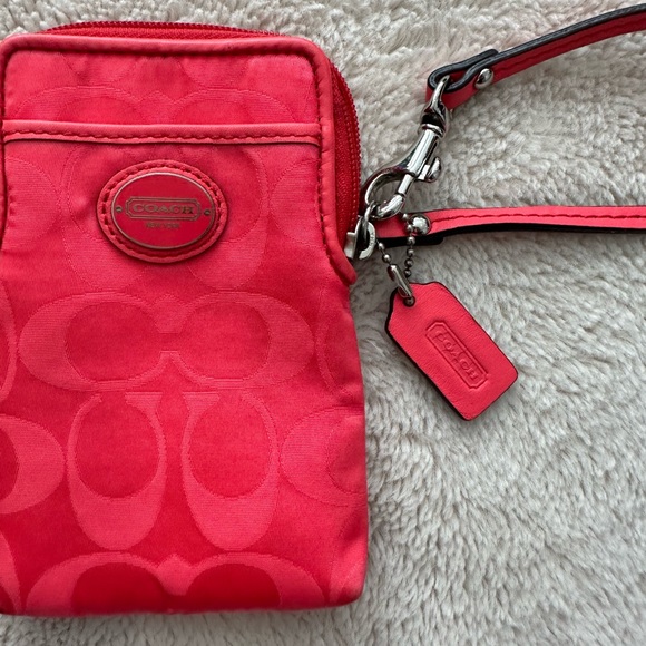 Coach Monogram Mini Wristlet Card Holder - Picture 2 of 8